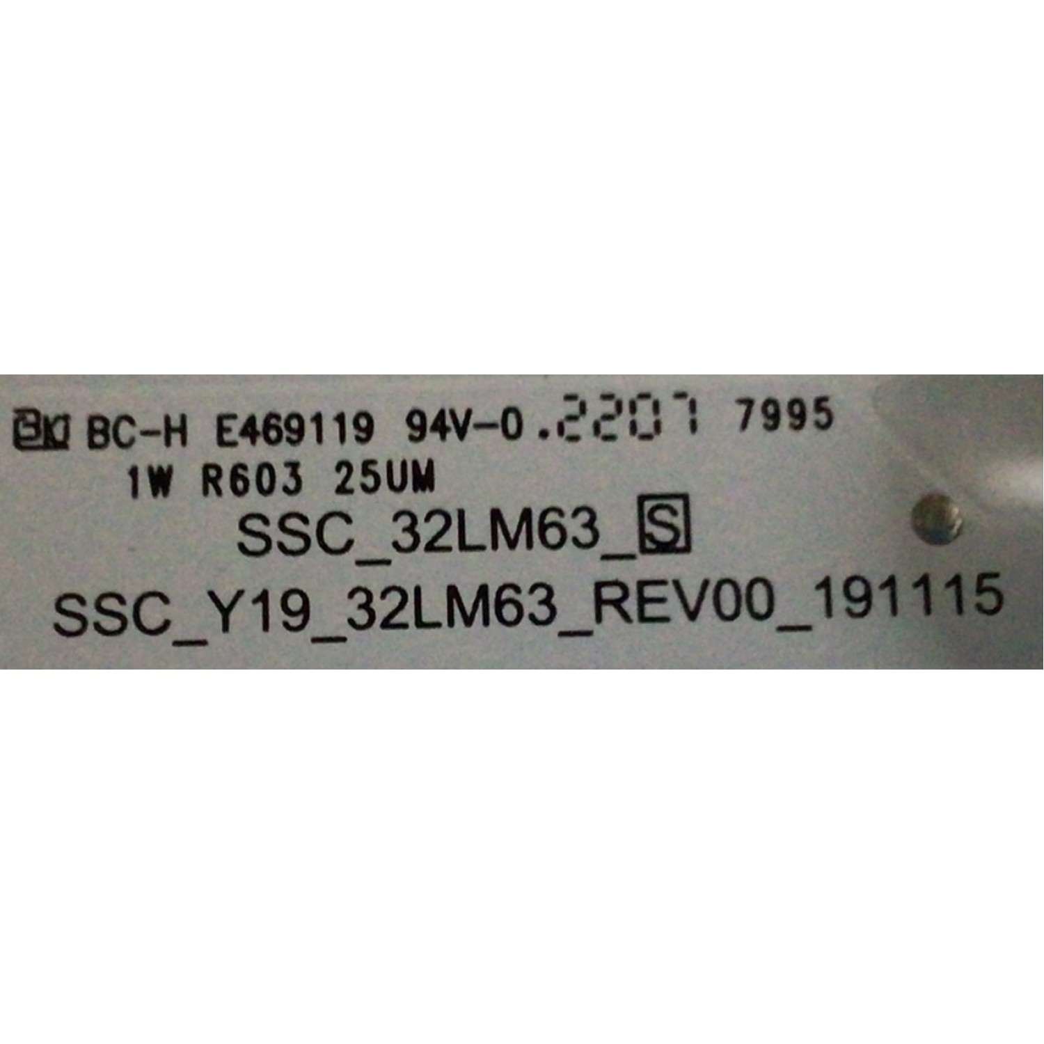 LEDS PARA TV LG / NUMERO DE PARTE EAV64997401 / SSC_T19_32LM63_REV00_191115 / SSC)2LM63_S /  PANEL NC320DXG-VHKP1 / MODELO 32LM577BZUA.BUSSLJM / 32LM577BZUA - Imagen 3